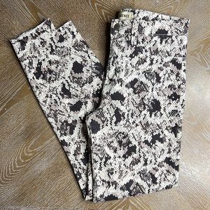 L’AGENCE Snake Print Skinny Jean 27